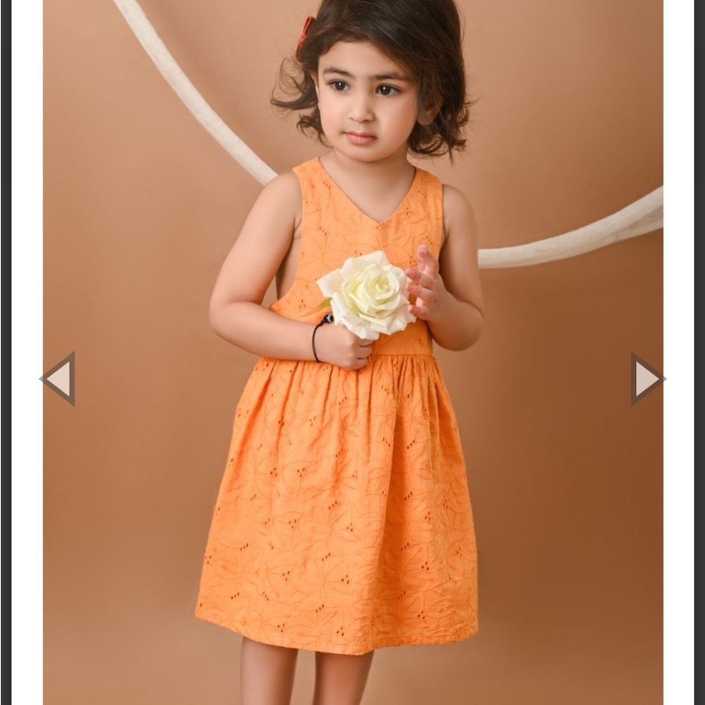 Charming Orange Kids Dress NWOT